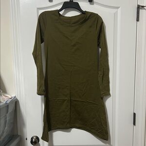 Olive Green Long Sleeve Dress